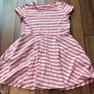 Primary Pink and White Kids Dress
